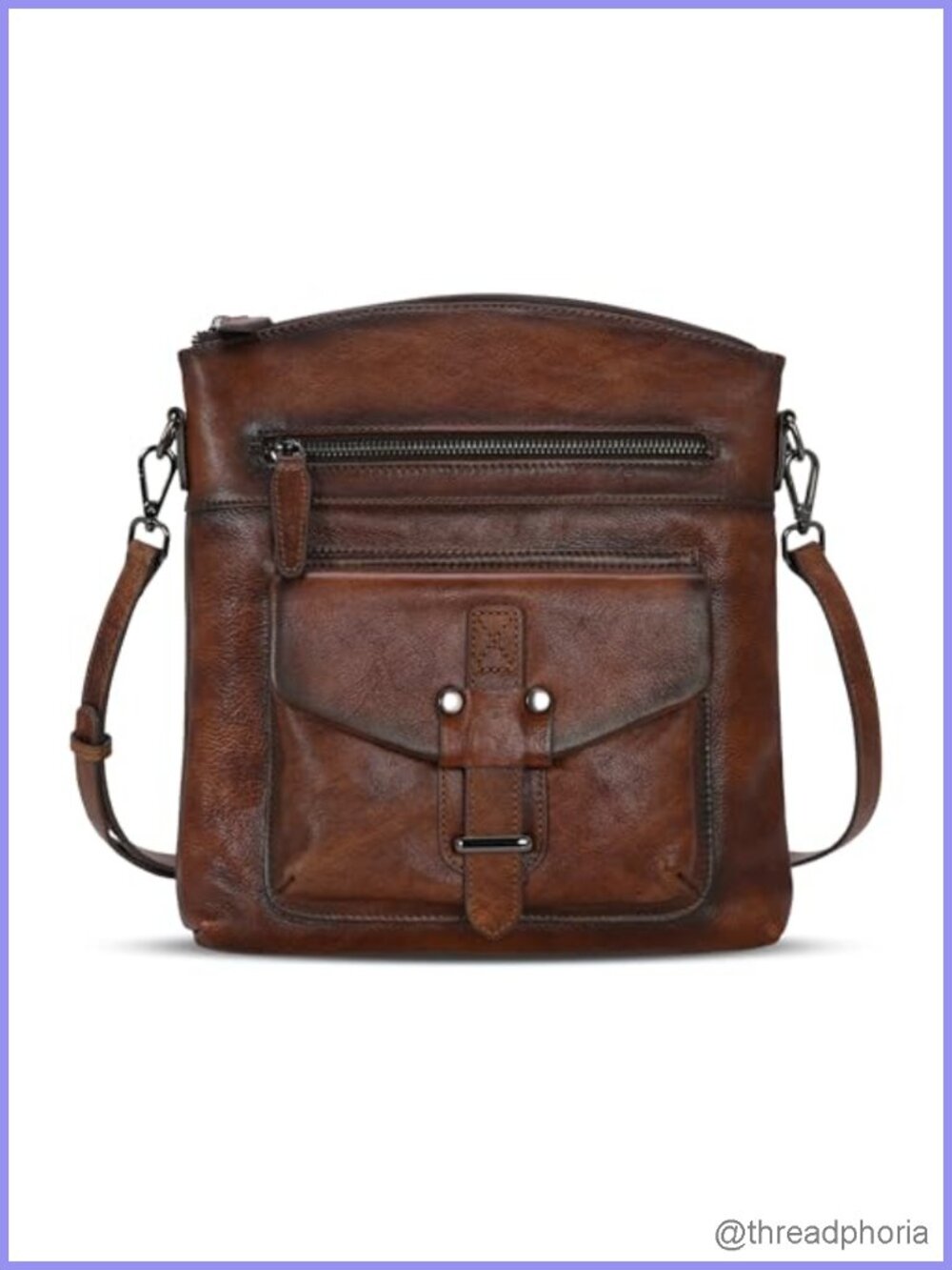 Genuine Leather Crossbody Bag for Women Adjustable Strap Vintage Hobo Purse